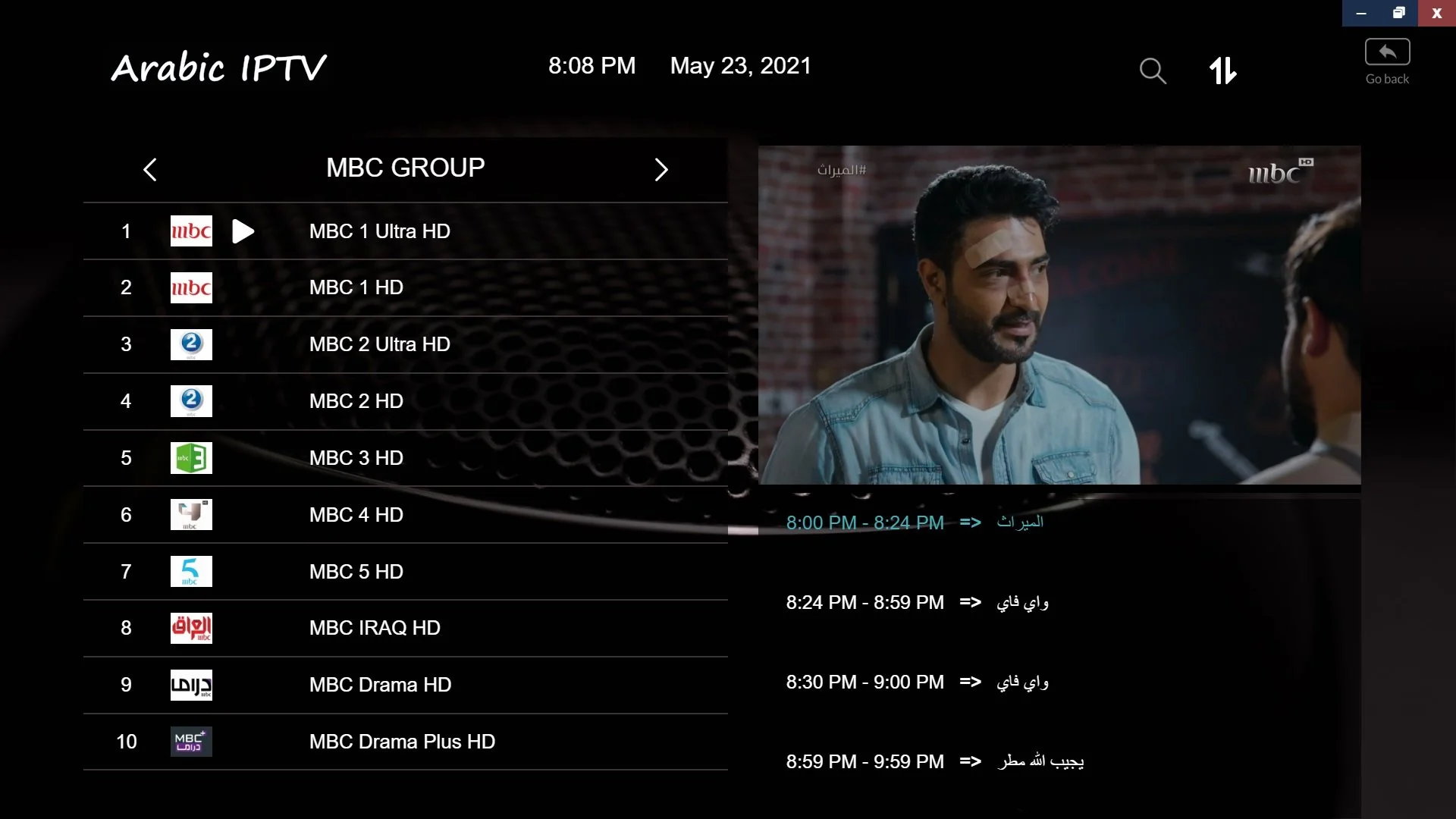 channels list